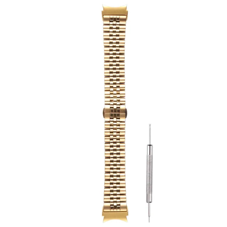 Ersatzarmband aus Edelstahl mit fünf Perlen, passend für Samsung Galaxy Watch4 40 mm/44 mm