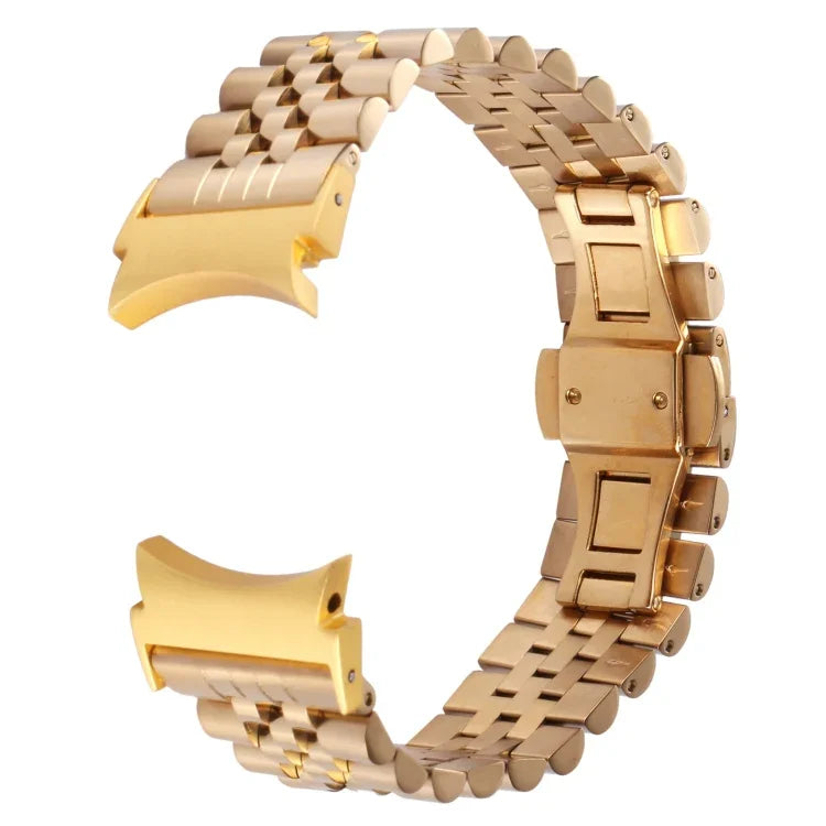 Ersatzarmband aus Edelstahl mit fünf Perlen, passend für Samsung Galaxy Watch4 40 mm/44 mm