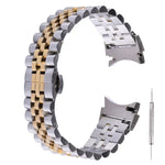 Ersatzarmband aus Edelstahl mit fünf Perlen, passend für Samsung Galaxy Watch4 40 mm/44 mm