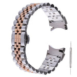 Ersatzarmband aus Edelstahl mit fünf Perlen, passend für Samsung Galaxy Watch4 40 mm/44 mm