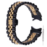 Ersatzarmband aus Edelstahl mit fünf Perlen, passend für Samsung Galaxy Watch4 40 mm/44 mm