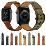 Leder Ersatzarmband Uhrenarmband Für Apple Watch Series, 7 41mm / 6&SE&5&4 40mm / 3&2&1 38mm, 7 45mm / 6&SE&5&4 44mm / 3&2&1 42mm
