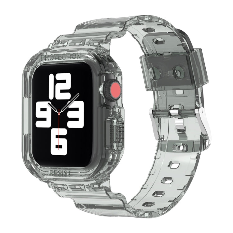 Transparentes TPU-Armband mit integriertem Einsatz, passend für Apple Watch Series 7 (45 mm und 41 mm).