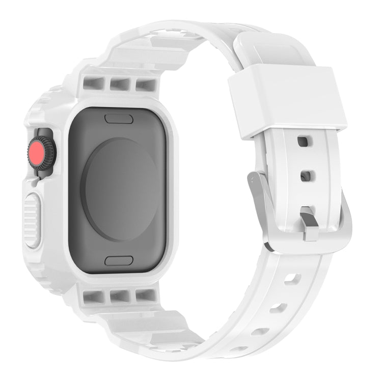 Transparentes TPU-Armband mit integriertem Einsatz, passend für Apple Watch Series 7 (45 mm und 41 mm).