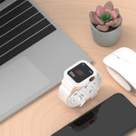 Transparentes TPU-Armband mit integriertem Einsatz, passend für Apple Watch Series 7 (45 mm und 41 mm).