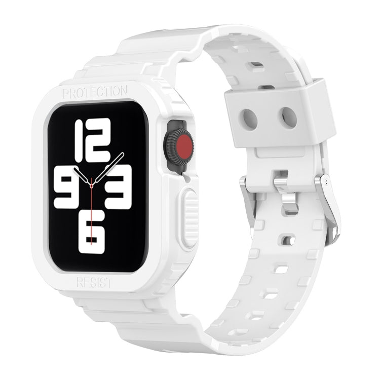 Transparentes TPU-Armband mit integriertem Einsatz, passend für Apple Watch Series 7 (45 mm und 41 mm).