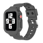 Transparentes TPU-Armband mit integriertem Einsatz, passend für Apple Watch Series 7 (45 mm und 41 mm).