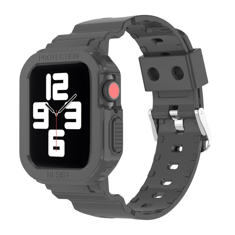 Transparentes TPU-Armband mit integriertem Einsatz, passend für Apple Watch Series 7 (45 mm und 41 mm).