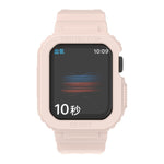 Transparentes TPU-Armband mit integriertem Einsatz, passend für Apple Watch Series 7 (45 mm und 41 mm).