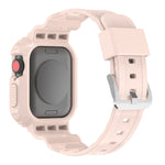 Transparentes TPU-Armband mit integriertem Einsatz, passend für Apple Watch Series 7 (45 mm und 41 mm).