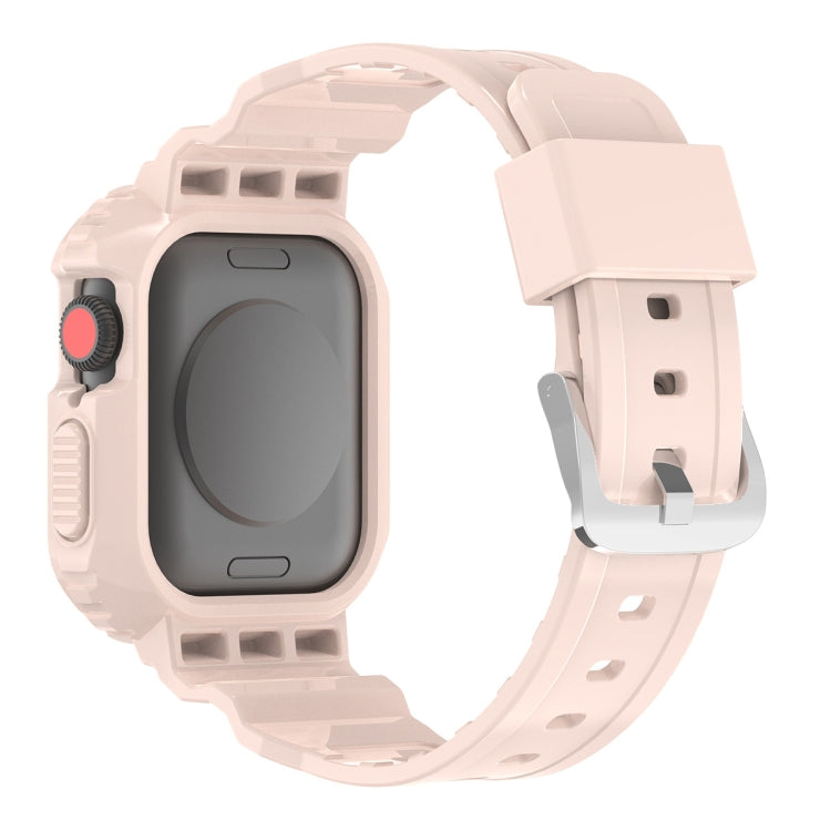 Transparentes TPU-Armband mit integriertem Einsatz, passend für Apple Watch Series 7 (45 mm und 41 mm).