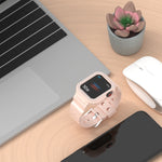 Transparentes TPU-Armband mit integriertem Einsatz, passend für Apple Watch Series 7 (45 mm und 41 mm).