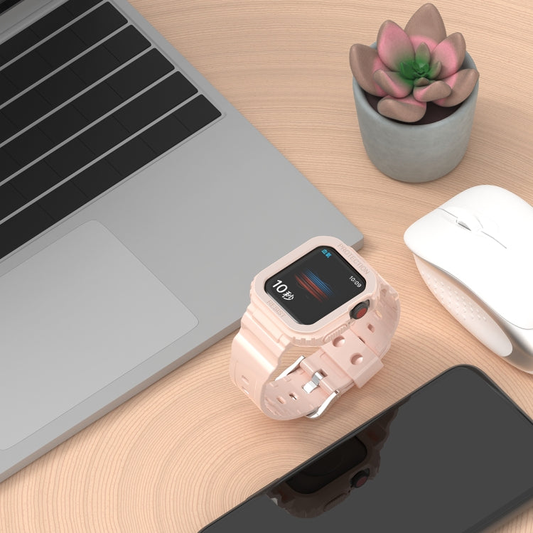 Transparentes TPU-Armband mit integriertem Einsatz, passend für Apple Watch Series 7 (45 mm und 41 mm).