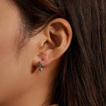 Zarte Ohrringe aus 925er Sterlingsilber mit Blumenmuster für Damen