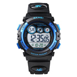 SKMEI 1451 LED Digital Stoppuhr Chronograph Leuchtend Kinder Sport Elektronische Uhr, 1451(Transparent Pink Blau), 1451(Transparent Lila), 1451(Transparent Himmelblau), 1451(Transparent Rosenrot), 1451(Weißes Gehäuse Blaues Zifferblatt)