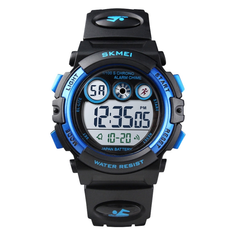 SKMEI 1451 LED Digital Stoppuhr Chronograph Leuchtend Kinder Sport Elektronische Uhr, 1451(Transparent Pink Blau), 1451(Transparent Lila), 1451(Transparent Himmelblau), 1451(Transparent Rosenrot), 1451(Weißes Gehäuse Blaues Zifferblatt)
