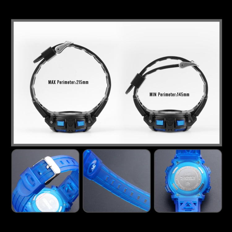 SKMEI 1451 LED Digital Stoppuhr Chronograph Leuchtend Kinder Sport Elektronische Uhr, 1451(Transparent Pink Blau), 1451(Transparent Lila), 1451(Transparent Himmelblau), 1451(Transparent Rosenrot), 1451(Weißes Gehäuse Blaues Zifferblatt)