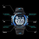 SKMEI 1451 LED Digital Stoppuhr Chronograph Leuchtend Kinder Sport Elektronische Uhr, 1451(Transparent Pink Blau), 1451(Transparent Lila), 1451(Transparent Himmelblau), 1451(Transparent Rosenrot), 1451(Weißes Gehäuse Blaues Zifferblatt)