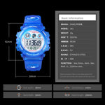 SKMEI 1451 LED Digital Stoppuhr Chronograph Leuchtend Kinder Sport Elektronische Uhr, 1451(Transparent Pink Blau), 1451(Transparent Lila), 1451(Transparent Himmelblau), 1451(Transparent Rosenrot), 1451(Weißes Gehäuse Blaues Zifferblatt)