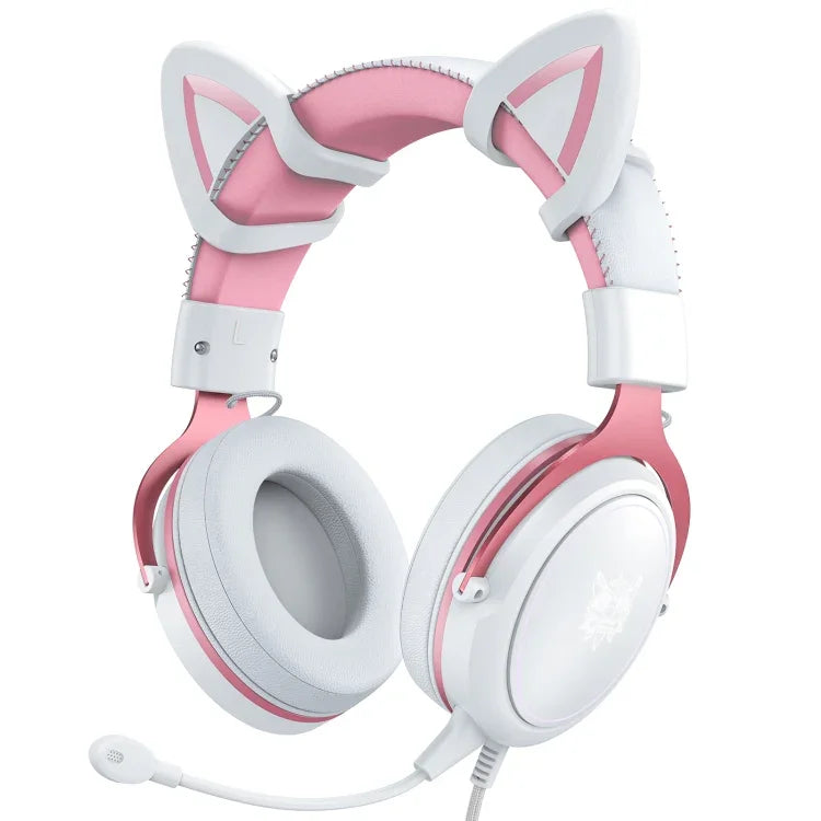 ONIKUMA X10 Auto-Ohr-LED-Leuchten, verstellbares Gaming-Headset mit Mikrofon