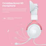 ONIKUMA X10 Auto-Ohr-LED-Leuchten, verstellbares Gaming-Headset mit Mikrofon