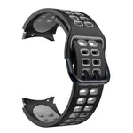 Zweireihiges, zweifarbiges Silikon-Ersatzarmband mit Lochung, passend für Samsung Galaxy Watch4 (40 mm / 44 mm)