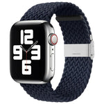 Nylon-Geflecht-Armband mit einer Dornschließe als Ersatz für Apple Watch Series 7 (45 mm), 6, SE, 5, 4 (44 mm) und 3, 2, 1 (42 mm)