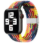 Nylon-Geflecht-Armband mit einer Dornschließe als Ersatz für Apple Watch Series 7 (45 mm), 6, SE, 5, 4 (44 mm) und 3, 2, 1 (42 mm)