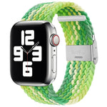 Nylon-Geflecht-Armband mit einer Dornschließe als Ersatz für Apple Watch Series 7 (45 mm), 6, SE, 5, 4 (44 mm) und 3, 2, 1 (42 mm)