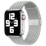 Nylon-Geflecht-Armband mit einer Dornschließe als Ersatz für Apple Watch Series 7 (45 mm), 6, SE, 5, 4 (44 mm) und 3, 2, 1 (42 mm)