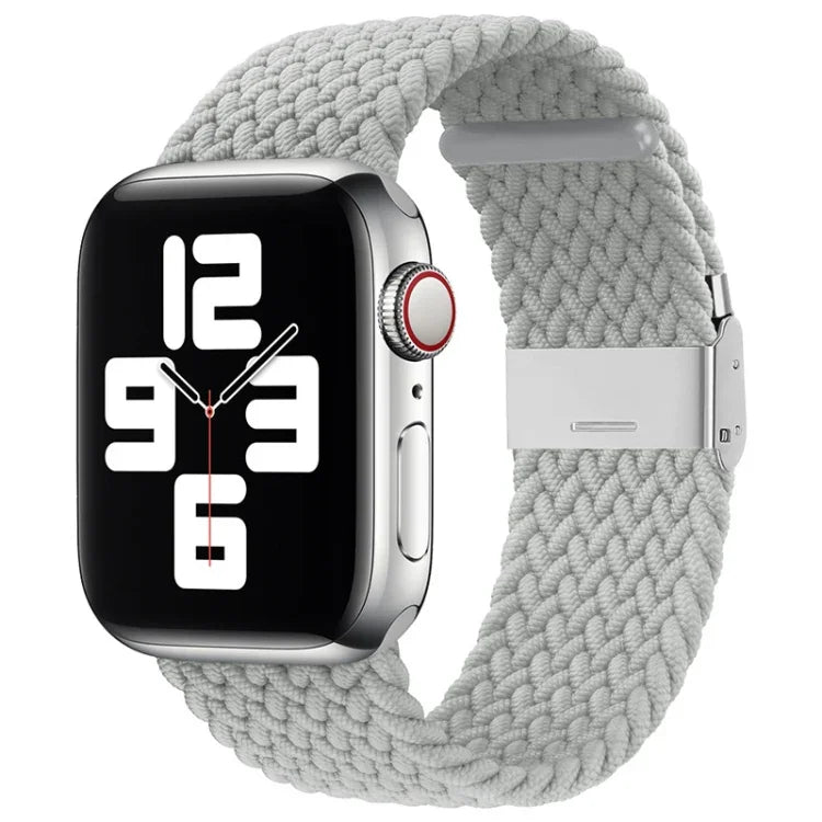 Nylon-Geflecht-Armband mit einer Dornschließe als Ersatz für Apple Watch Series 7 (45 mm), 6, SE, 5, 4 (44 mm) und 3, 2, 1 (42 mm)