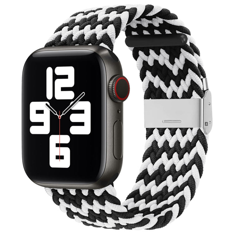 Nylon-Geflecht-Armband mit einer Dornschließe als Ersatz für Apple Watch Series 7 (45 mm), 6, SE, 5, 4 (44 mm) und 3, 2, 1 (42 mm)