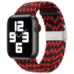 Nylon-Geflecht-Armband mit einer Dornschließe als Ersatz für Apple Watch Series 7 (45 mm), 6, SE, 5, 4 (44 mm) und 3, 2, 1 (42 mm)