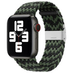 Nylon-Geflecht-Armband mit einer Dornschließe als Ersatz für Apple Watch Series 7 (45 mm), 6, SE, 5, 4 (44 mm) und 3, 2, 1 (42 mm)