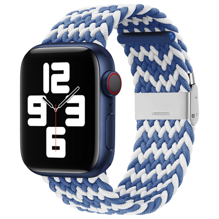 Nylon-Geflecht-Armband mit einer Dornschließe als Ersatz für Apple Watch Series 7 (45 mm), 6, SE, 5, 4 (44 mm) und 3, 2, 1 (42 mm)