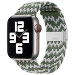 Nylon-Geflecht-Armband mit einer Dornschließe als Ersatz für Apple Watch Series 7 (45 mm), 6, SE, 5, 4 (44 mm) und 3, 2, 1 (42 mm)