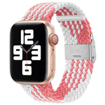 Nylon-Geflecht-Armband mit einer Dornschließe als Ersatz für Apple Watch Series 7 (45 mm), 6, SE, 5, 4 (44 mm) und 3, 2, 1 (42 mm)