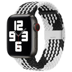 Nylon-Geflecht-Armband mit einer Dornschließe als Ersatz für Apple Watch Series 7 (45 mm), 6, SE, 5, 4 (44 mm) und 3, 2, 1 (42 mm)