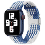 Nylon-Geflecht-Armband mit einer Dornschließe als Ersatz für Apple Watch Series 7 (45 mm), 6, SE, 5, 4 (44 mm) und 3, 2, 1 (42 mm)