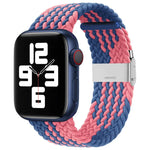 Nylon-Geflecht-Armband mit einer Dornschließe als Ersatz für Apple Watch Series 7 (45 mm), 6, SE, 5, 4 (44 mm) und 3, 2, 1 (42 mm)