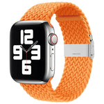 Nylon-Geflecht-Armband mit einer Dornschließe als Ersatz für Apple Watch Series 7 (45 mm), 6, SE, 5, 4 (44 mm) und 3, 2, 1 (42 mm)