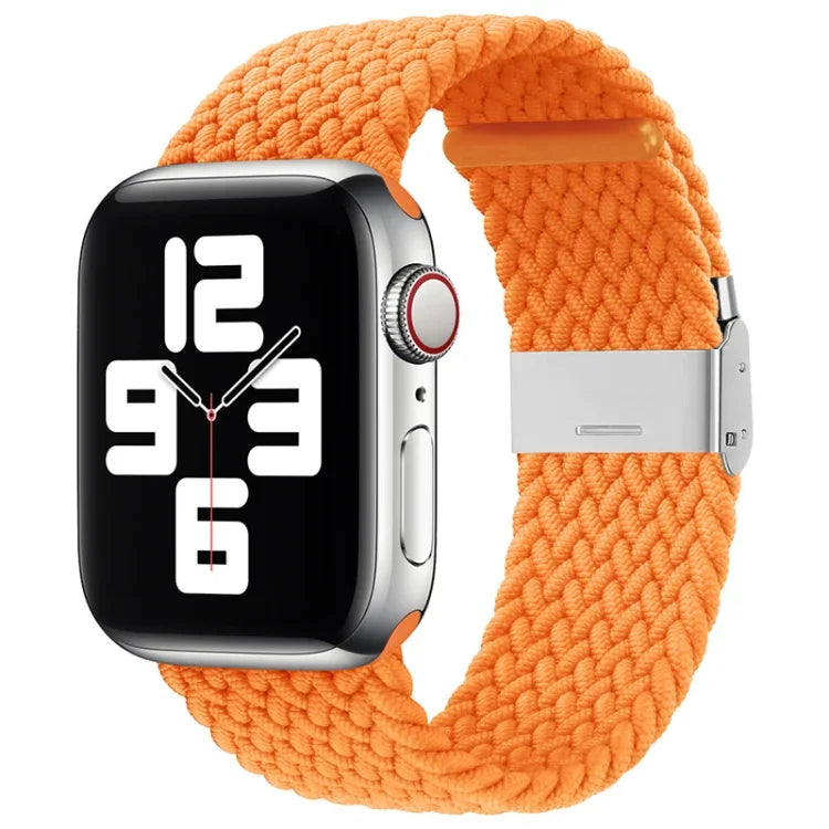 Nylon-Geflecht-Armband mit einer Dornschließe als Ersatz für Apple Watch Series 7 (45 mm), 6, SE, 5, 4 (44 mm) und 3, 2, 1 (42 mm)
