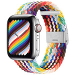 Nylon-Geflecht-Armband mit einer Dornschließe als Ersatz für Apple Watch Series 7 (45 mm), 6, SE, 5, 4 (44 mm) und 3, 2, 1 (42 mm)