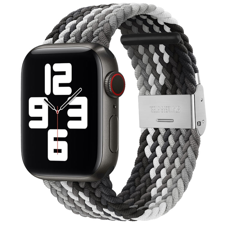 Nylon-Geflecht-Armband mit einer Dornschließe als Ersatz für Apple Watch Series 7 (45 mm), 6, SE, 5, 4 (44 mm) und 3, 2, 1 (42 mm)