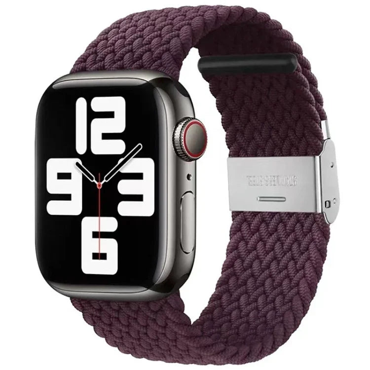 Nylon-Geflecht-Armband mit einer Dornschließe als Ersatz für Apple Watch Series 7 (45 mm), 6, SE, 5, 4 (44 mm) und 3, 2, 1 (42 mm)