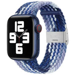Nylon-Geflecht-Armband mit einer Dornschließe als Ersatz für Apple Watch Series 7 (45 mm), 6, SE, 5, 4 (44 mm) und 3, 2, 1 (42 mm)
