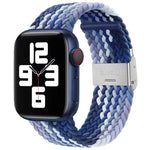 Nylon-Geflecht-Armband mit einer Dornschließe als Ersatz für Apple Watch Series 7 (45 mm), 6, SE, 5, 4 (44 mm) und 3, 2, 1 (42 mm)