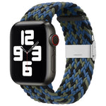 Nylon-Geflecht-Armband mit einer Dornschließe als Ersatz für Apple Watch Series 7 (45 mm), 6, SE, 5, 4 (44 mm) und 3, 2, 1 (42 mm)