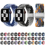 Nylon-Geflecht-Armband mit einer Dornschließe als Ersatz für Apple Watch Series 7 (45 mm), 6, SE, 5, 4 (44 mm) und 3, 2, 1 (42 mm)