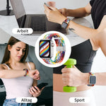 Nylon-Geflecht-Armband mit einer Dornschließe als Ersatz für Apple Watch Series 7 (45 mm), 6, SE, 5, 4 (44 mm) und 3, 2, 1 (42 mm)
